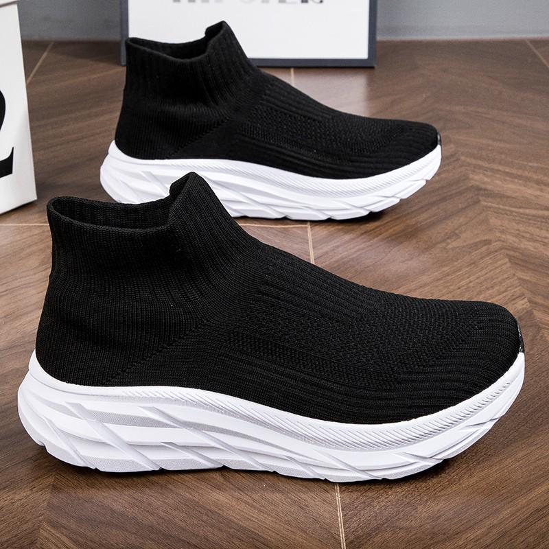 Scarpe casual tipo calzino da donna 2025 senza lacci, con rialzo e suola spessa