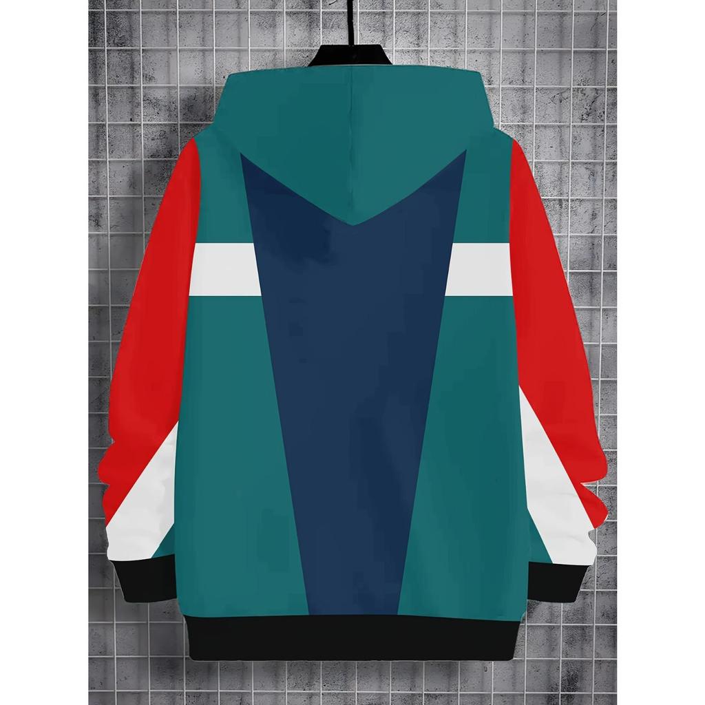 Children's clothing, boys' creative 3D printed hooded sweatshirt, boys' casual sports long sleeved hooded top