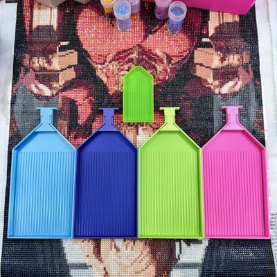 DIY Craft Large Diamond Painting Tray Embroidery Large Capacity Beads Sorting Storage Tray Beading Plates Plastic