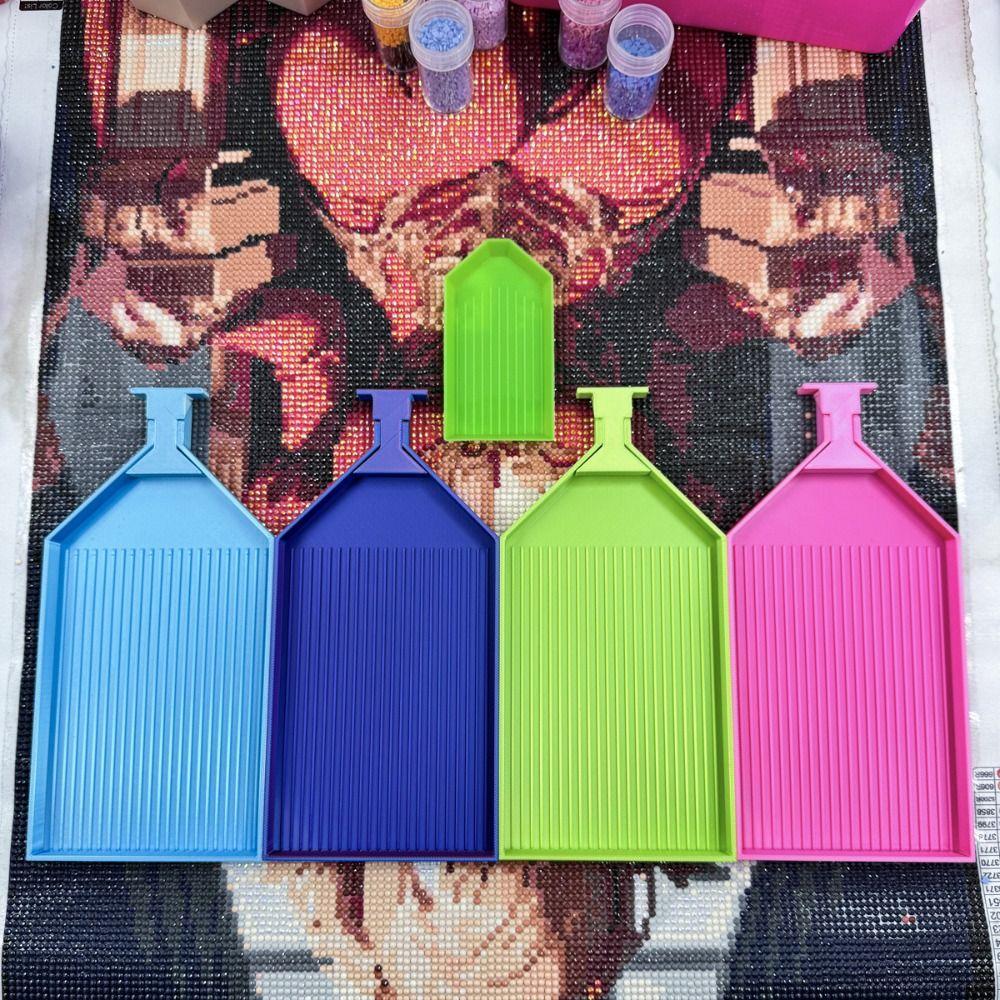 DIY Craft Large Diamond Painting Tray Embroidery Large Capacity Beads Sorting Storage Tray Beading Plates Plastic