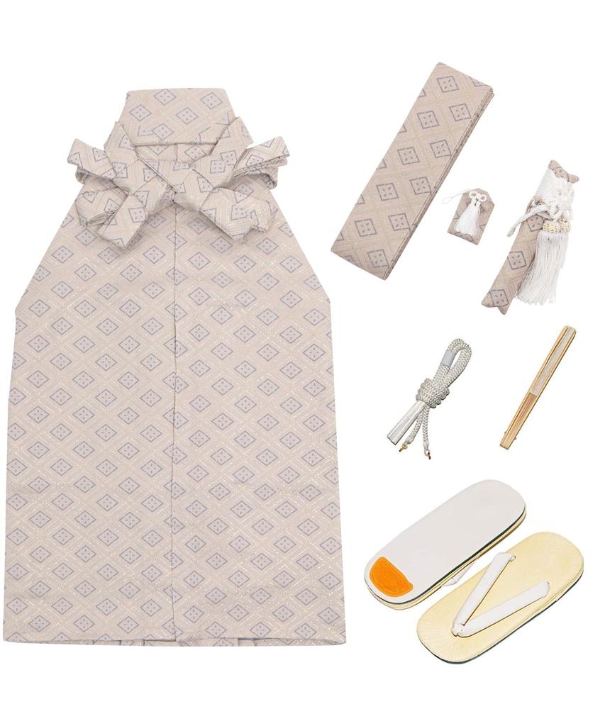 Kimono Haori and Full Dull [KYOETSU] 5-Year-Old Boy's Shichi-Go-San Set, Hakama, Set, 753, ((04) Ivory, 5-Year-Old Size)