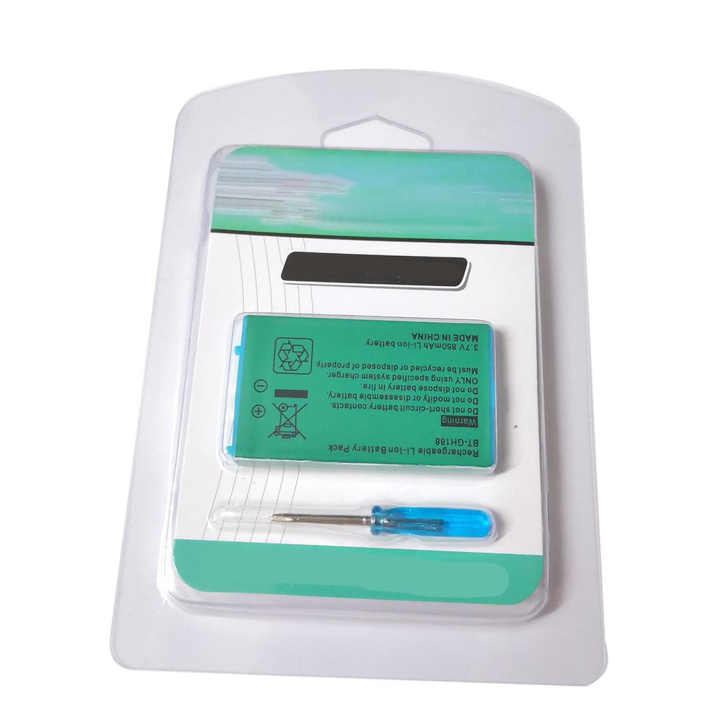 For GBA Battery Pack Replacement 850mAh Lithium Ion Battery with Screwdriver for GBA SP Game