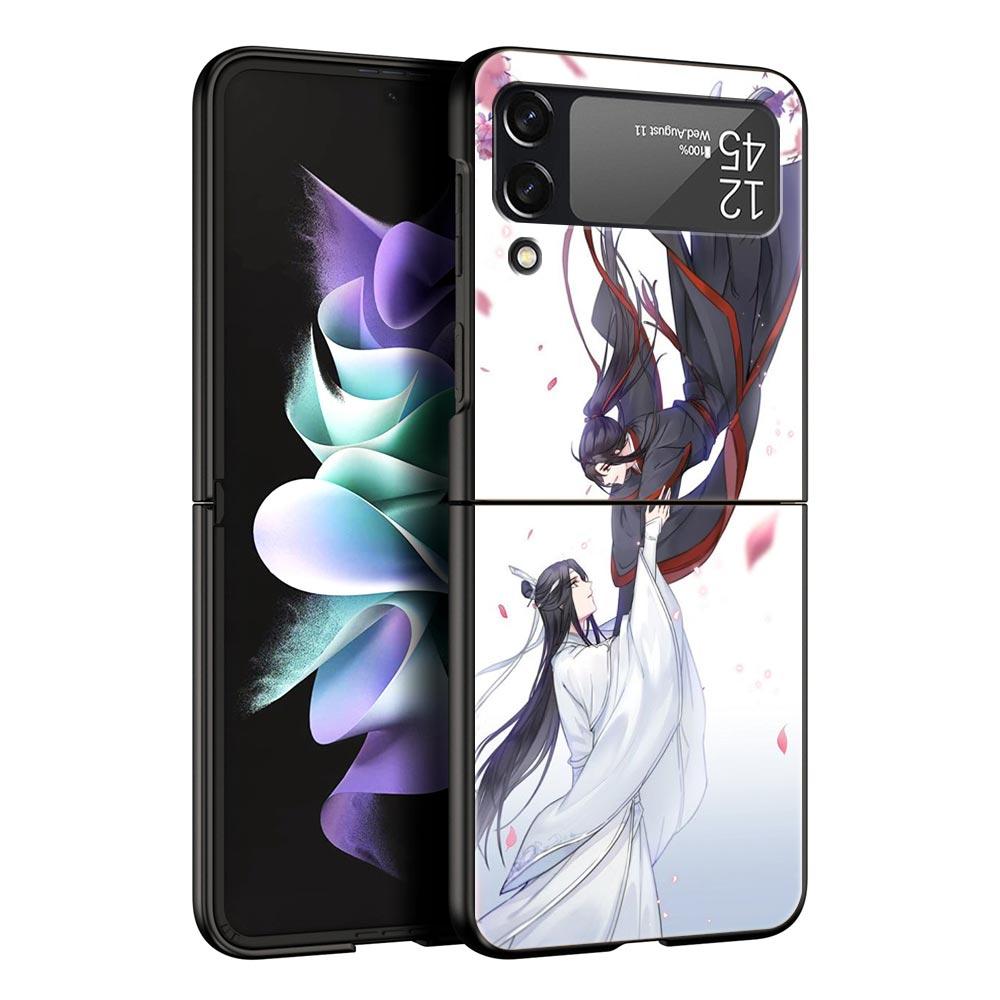 Anime Mo Dao Zu Shi Cute Z Flip 4 Phone Case For Samsung Z Flip 3 5G Black Hard Shell Galaxy ZFlip3 ZFlip5 Cover Folding Luxury