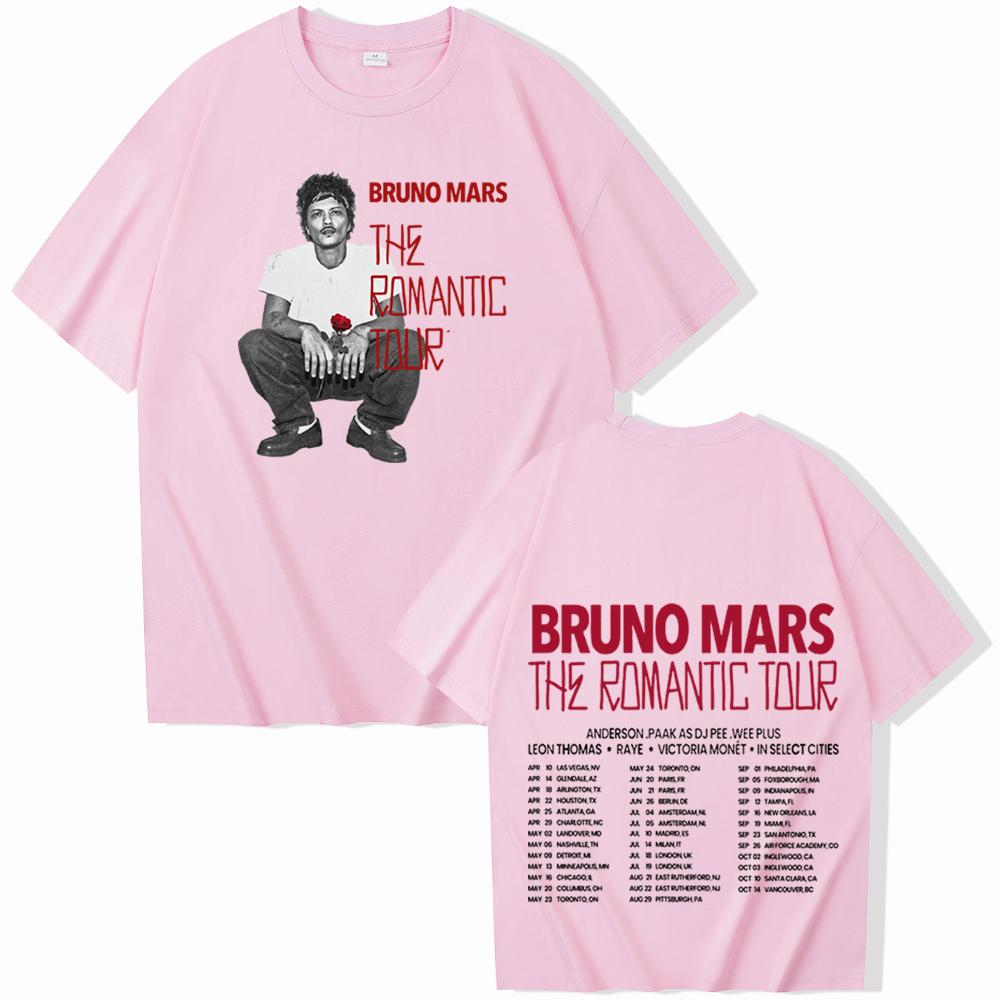 2026 New Design Bruno Mars "Romantic Journey" High-Quality Comfortable Casual Printed Men's T-Shirt