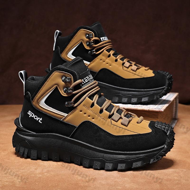 Fashion Large Size Men's Shoes Spring Autumn Fashion Hiking Non Slip Outdoor Sneakers Comfortable Height Increase Luxury Casual Shoes