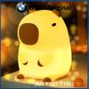 Cute Capybara Night Light Children's Silicone Nightlight Gift USB Rechargeable Animal Touch Bedside Sleep Lamp Decoration
