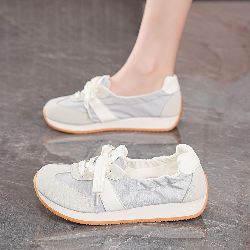 Fashion Korean Version Dexun Shoes Womens 2025 Spring New Shallow Casual Cloth Shoes Fashionable Versatile Flat-Soled Sneakers For Women