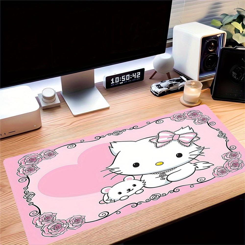 Hello Kitty, Cute Themed XXL Mouse Pad - Non-slip Rubber Desk Mat for Gaming and Office Use, Multi-Function Keyboard  0826070a