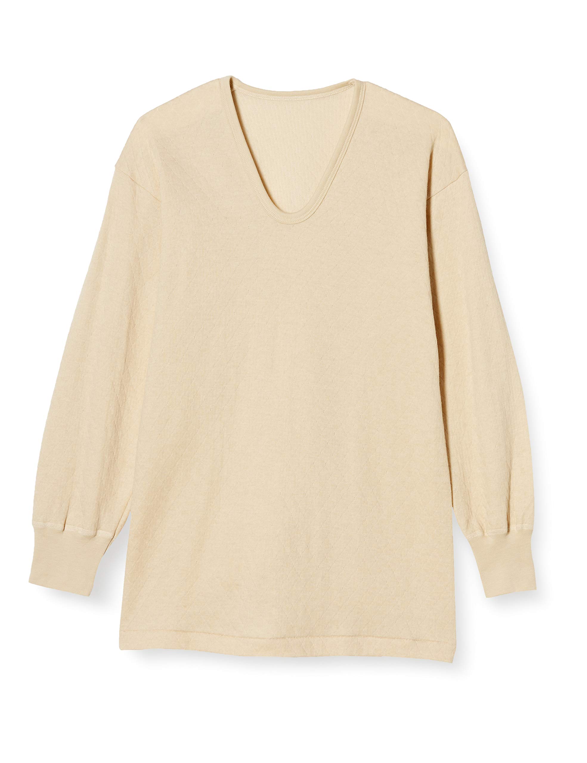 

Gunze RP8410 Beige Quilted Long Size M to Japanese size Men s Undershirt, Sleeve, U-Neck, (equivalent M) бежевый