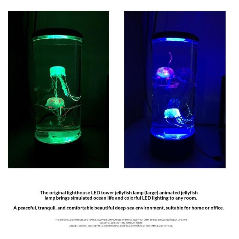 Color Changing Jellyfish Lamp Usb/Battery Powered Table Night Light Children'S Gift Home Bedroom Decor Boys Girls Birthday Gifts