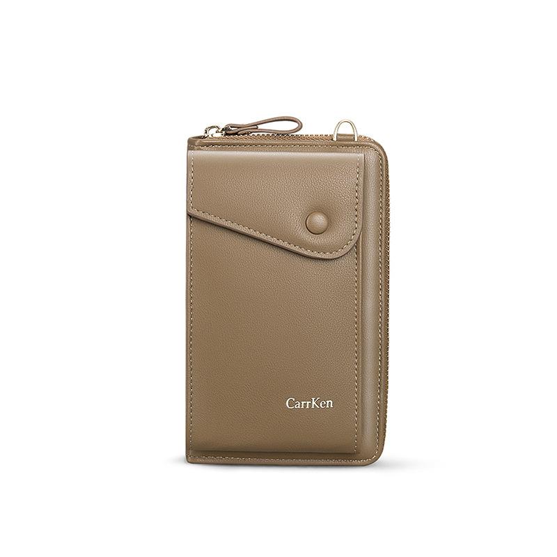 

Женский кошелек, корейский двухслойный, большой емкости, сумка для телефона, сумка через плечо на молнии, сумка через плечо 18.5x11x5.5cm