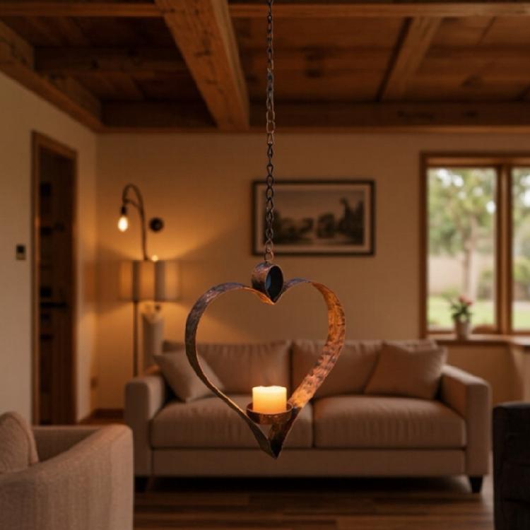 Hanging Tea Lights Candle Holders,Metal Candlesticks Decorative Taper Candle Holders with Chain for Backyard Garden Decors