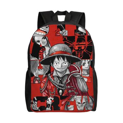 One Piece Rucksack für Männer Frauen Cool Student Wandern Reisen Tagesrucksack Luffy Zoro Sanji Laptop Computer Umhängetasche Langlebig
