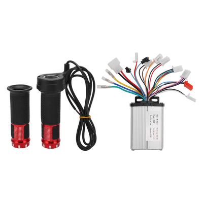 Brushless Controller Kit Aluminum Alloy Rubber Controller Grip Set for Electric Bikes Motorcycles 36V 48V 350W