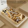Diamondset Letter High-end Phone Case Electroplated Glass TPU PhoneCase for iPhone 17 16 15 14 13 12 11pm Pro Plus Dropresistant