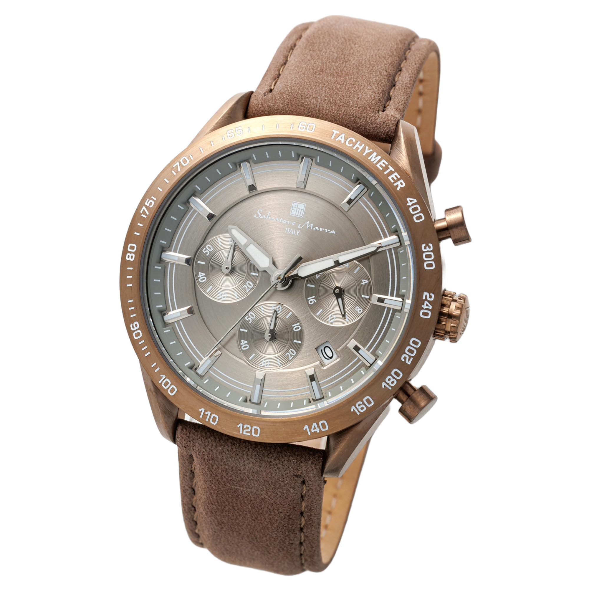 

Salvatore Marra Men s Business Analog Chronograph Watch, Black Quartz, with Watch Cloth, KH [Parallel Import]