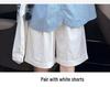 Girls' Korean Style Short-Sleeve Doll Shirt & Casual Shorts Two-Piece Summer Set
