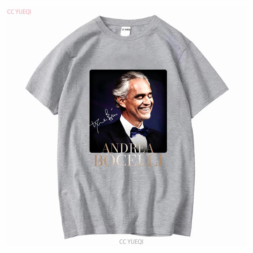 New Andrea Bocelli T Shirt Signature Family Black S 235XL 1CM1540 Long or Short Sleeves Vintage Washed Top For Everyday Wear