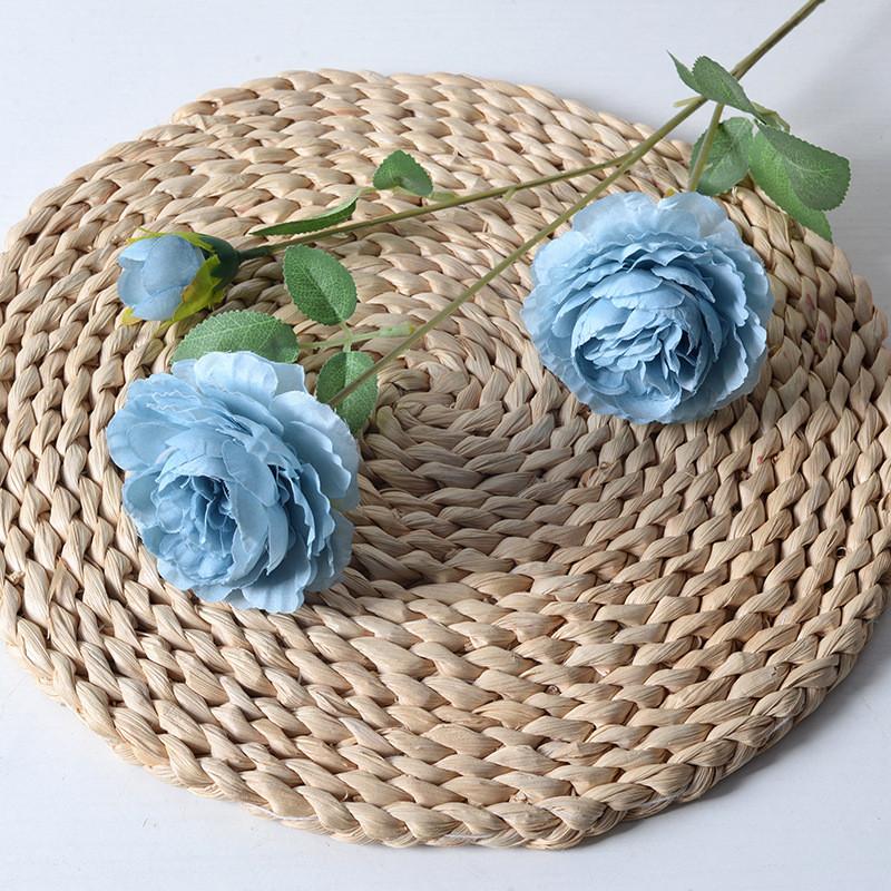 Western Ranunculus Asiaticus Faux Flower Arrangements With Embossed Craft For Event Decor