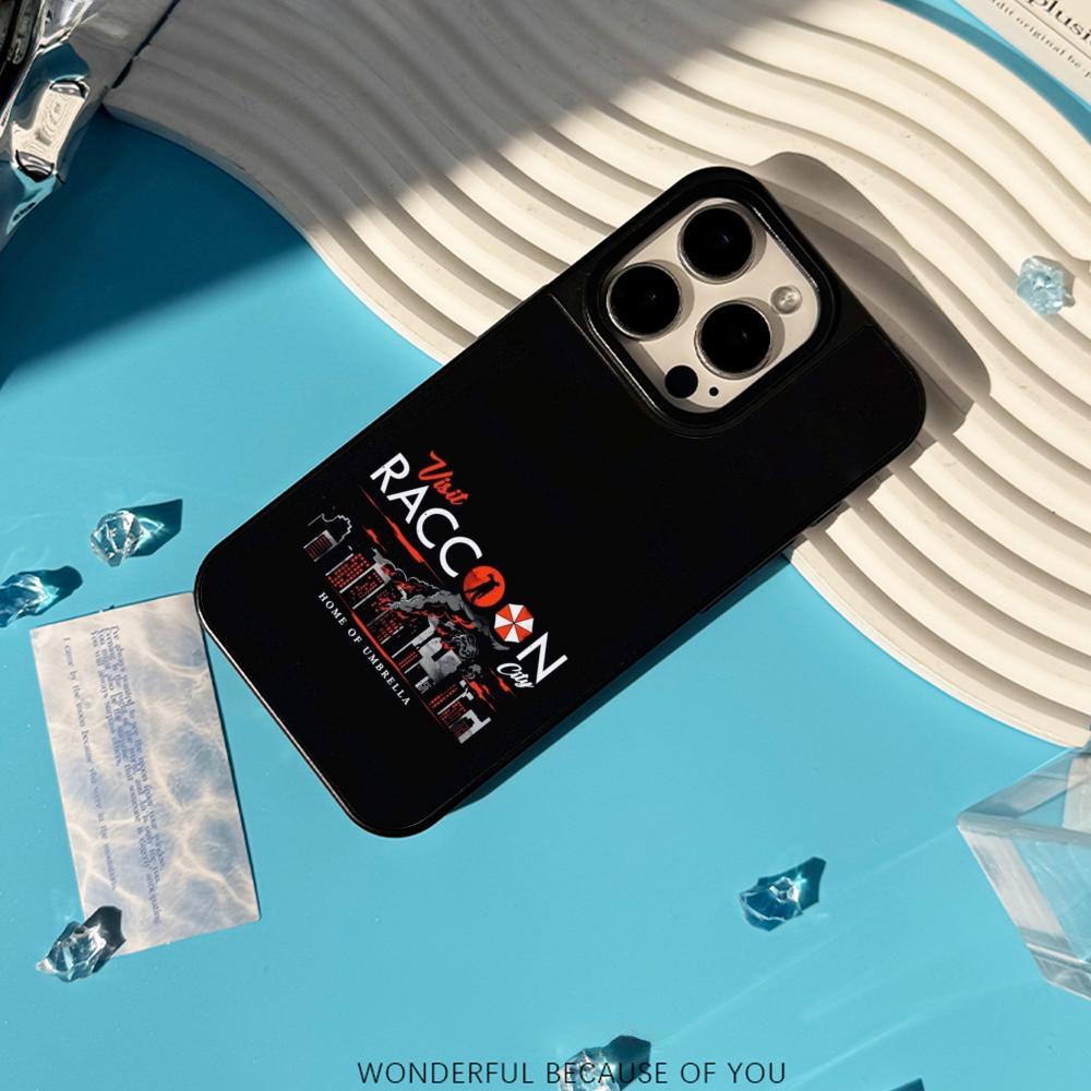 Resident evil 9 hot game poster Phone Case for iPhone 17 16 e 15 14 13 12 Pro Max Sheepskin Silver-edged protective case