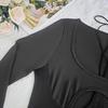 European and American Mesh See-through Sexy Hollow-out Open Back Bodysuit Shapewear Slim Fit