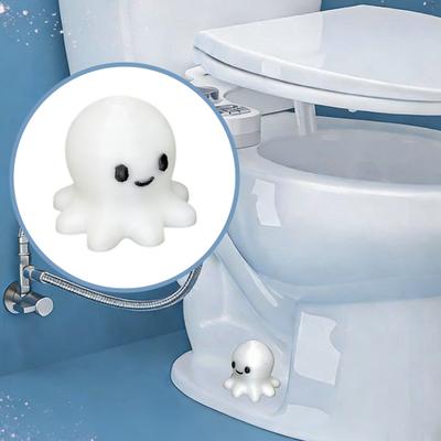 1/2Pcs Octopus Toilet Bolt Cover Glow-in-the-dark Octopus Figurine Waterproof Toilet Floor Bolt Screw Decorative