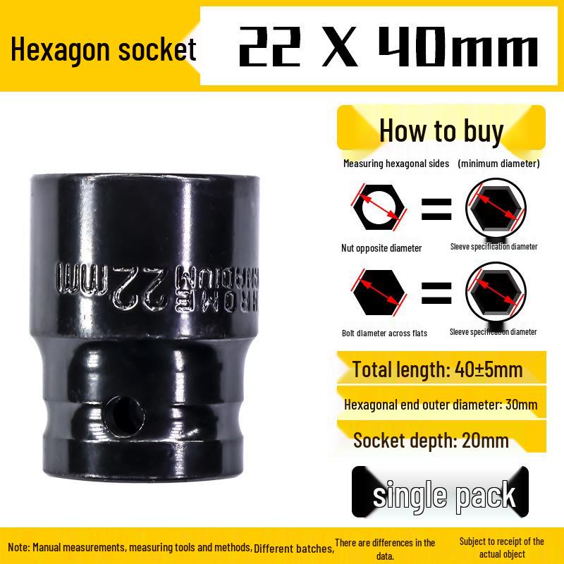 Electric Drill and Air Wrench Socket Set 1/2 Hex, 8-32mm