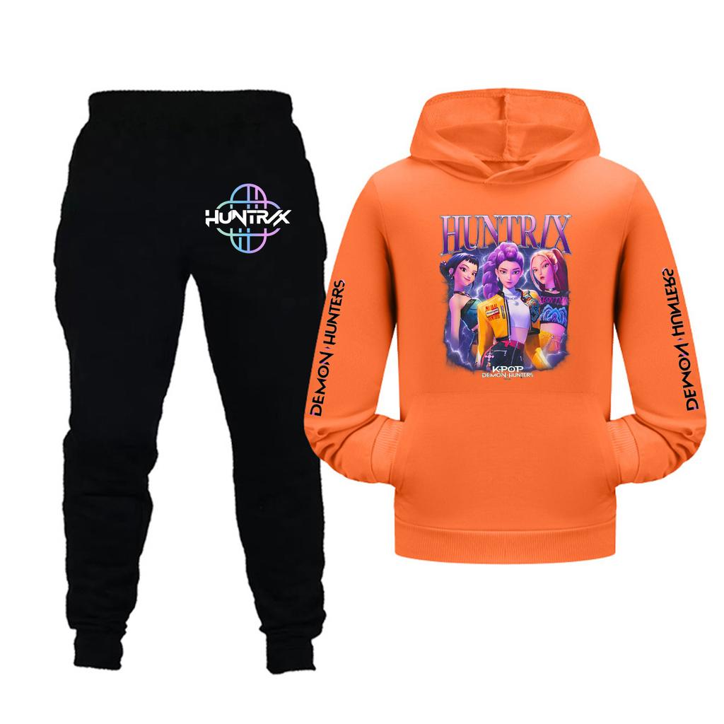 Kinder Mädchen Langarm Kapuzenpullover und Hose Set für Kleinkinder und große Kinder 2-teilige Outfits