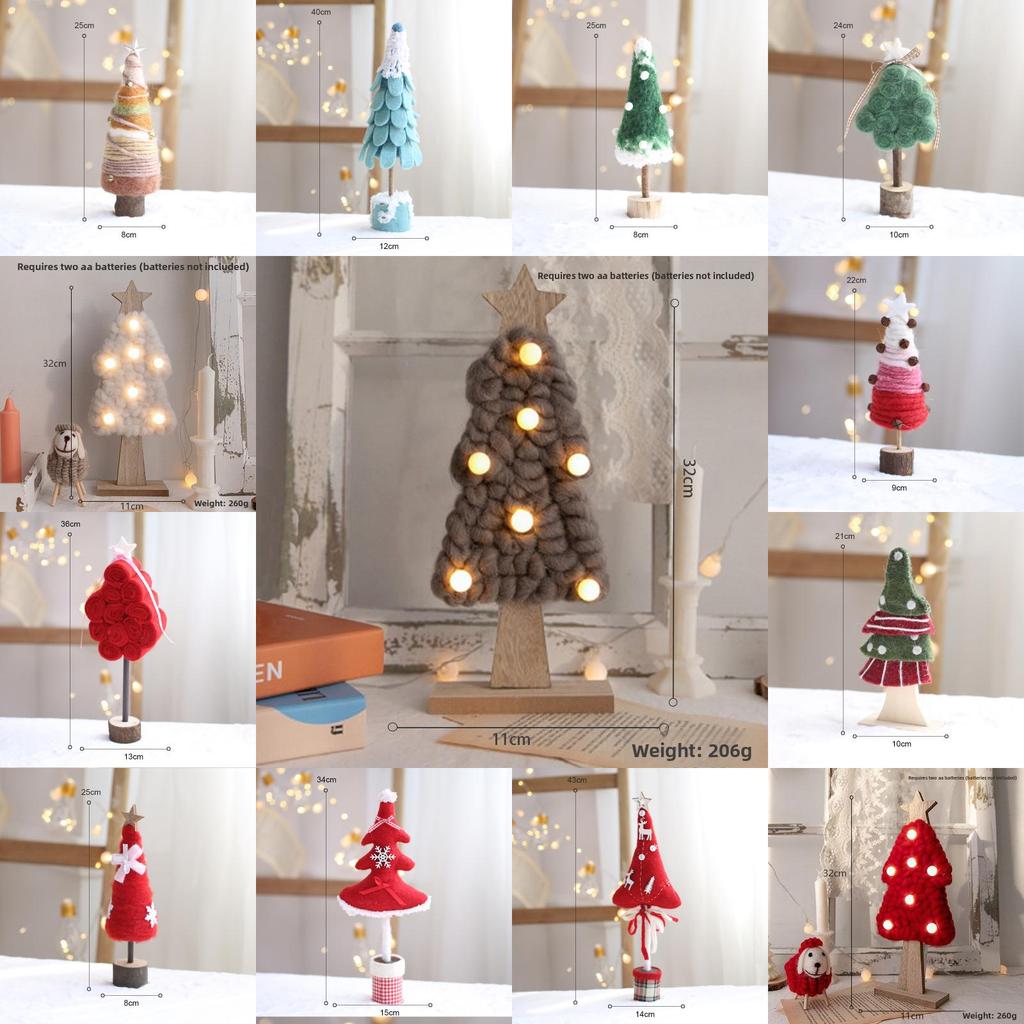 Christmas Wool Felt Tree Ornament For Holiday Decor And Scene Setting