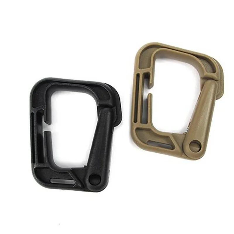 5Pc Outdoor Camping Tool D Type ITW Grimloc MOLLE Locking EDC Tactics Backpack Hanging Webbing Hook Buckle for Hiking