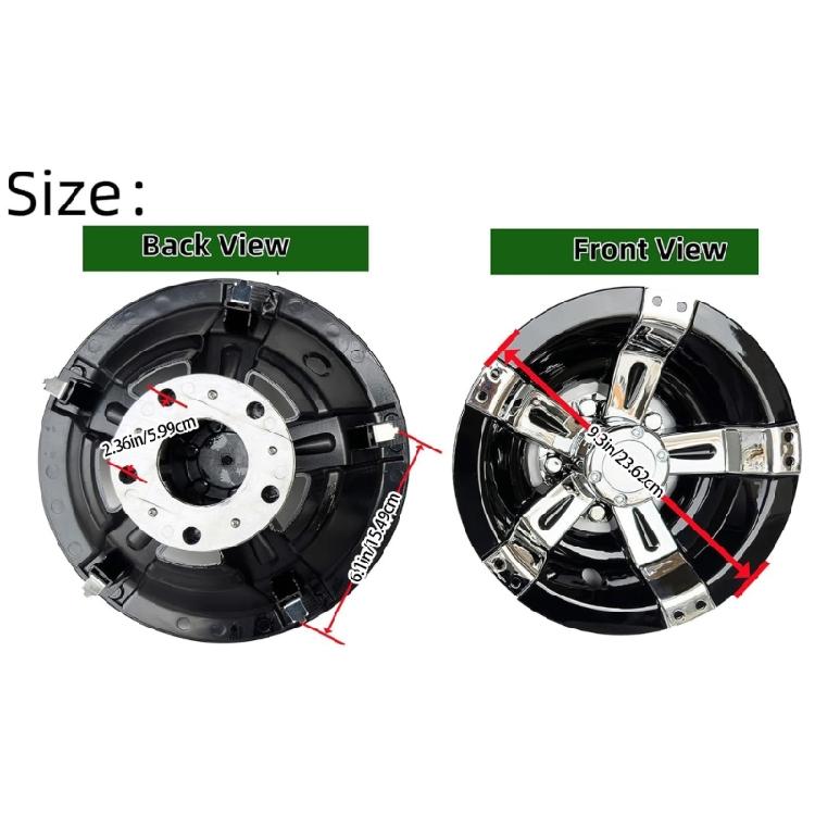 Weatherproofed Golf Cart Accessories Wheel Cover Quickly Install Golf Cart Hub Caps Improved Vehicle Longevity