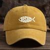 Fishbone Printed Baseball Cap, Fashionable and Versatile, Hip-hop, Men's and Women's Street Personality, Simple Duckbill Cap