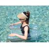 Hot Selling Pvc Transparent Floating Chair With Glitter Inflatable Hammock For Adults 130*70cm Oval