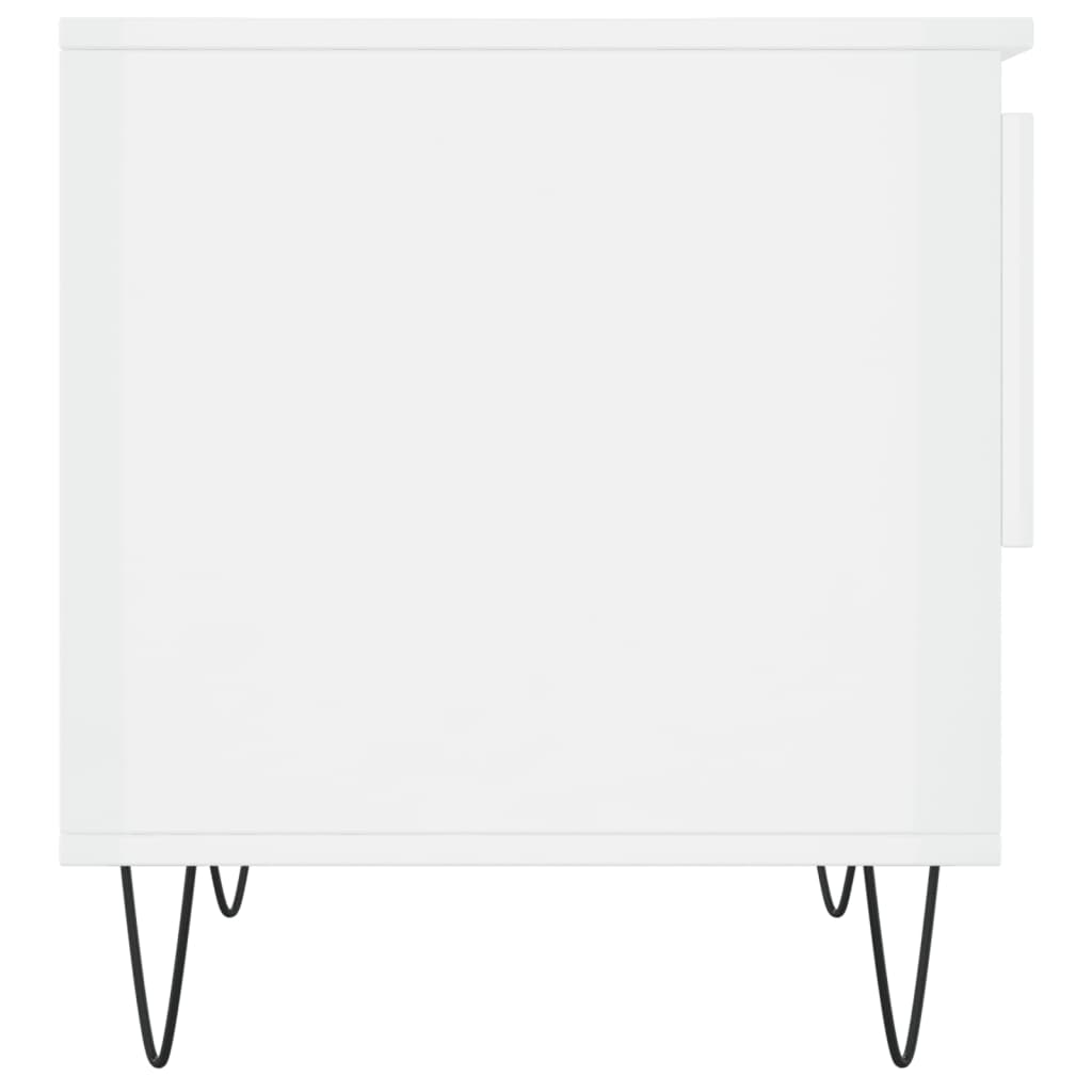  Coffee Table, White Gloss, 50x46x50 Cm