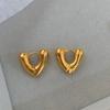 Accessible Luxury European and American Metal Women's Heart Shaped Cold Sex Style Ear Clip