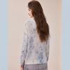 Bailuyu Sanfter Pailletten-Blumen-Strickpullover