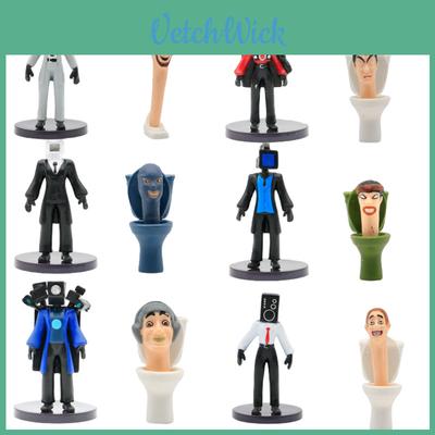 Skibidi Toilet Figure Set High Quality Pvc Material 12 Unique Characters Perfect For Collectors And Gifts Characters)