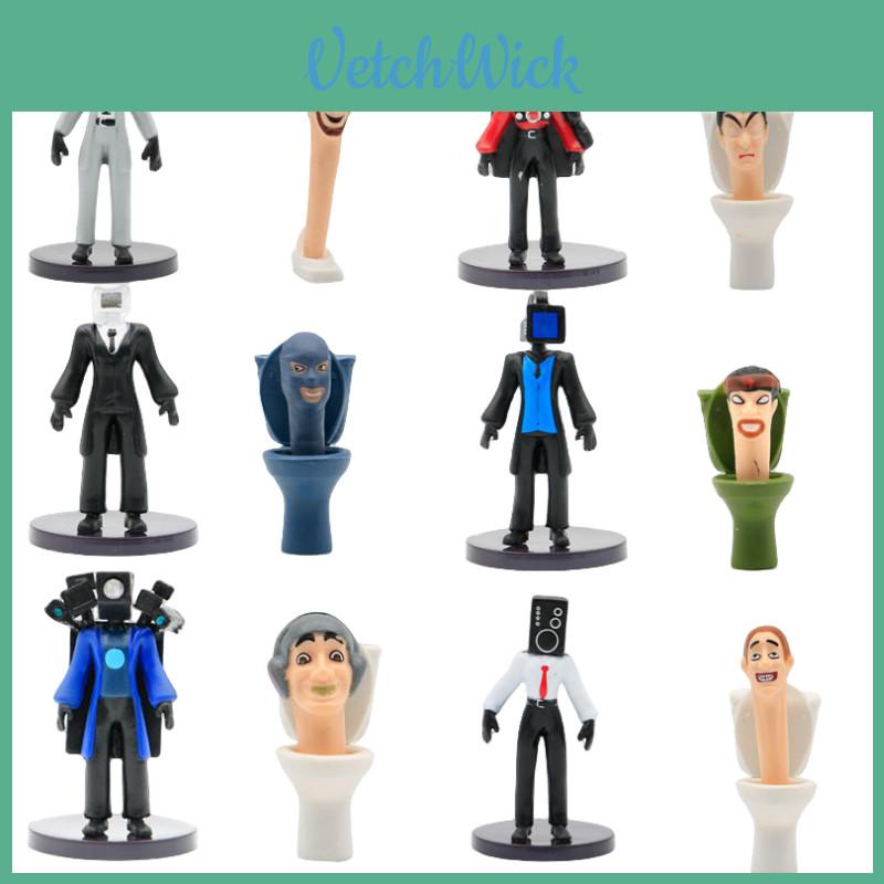 Set de Figuras de Skibidi Toilet Material de PVC de Alta Calidad 12 Personajes Únicos Perfectos Para Coleccionistas Y Regalos Personajes)