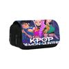 Huntrix Kpop student print double-layer pencil case Kpop witch hunting girl group children's storage stationery box pencil bag CLE