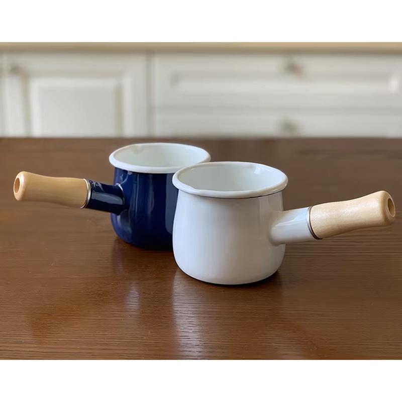 Enameled Milk Pot Baby Supplement Pot Can Be Boiled Simmering Jam Butter Pan Kitchen Cookware