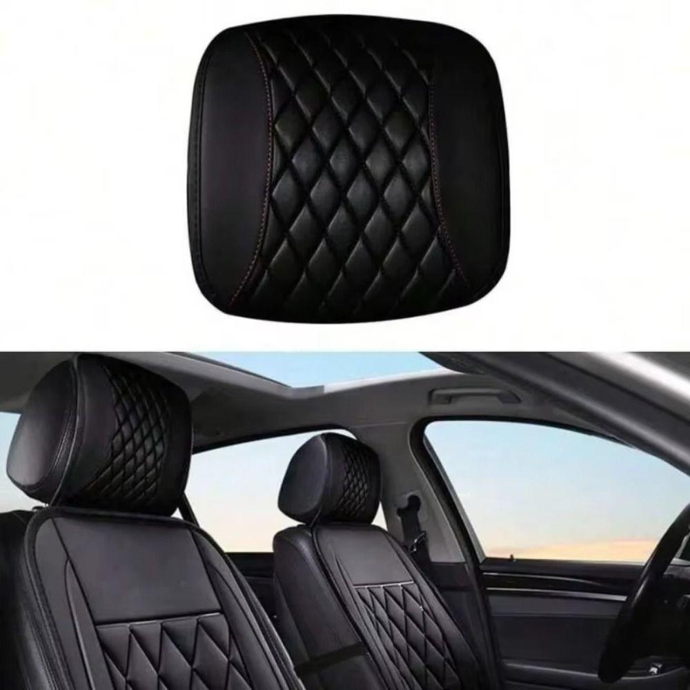 Design Car Headrest Covers PU Leather Auto Neck Support Head Rest Cushion Cover Car Interior Decor
