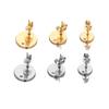 10pcs Gold Color Stainless Steel Round Flat Stud Earring Circle DIY Jewelry Making Earrings Findings Dangle Charms Accessories