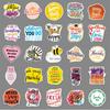 100-Piece Motivational English Graffiti Sticker Set for Laptops, Suitcases, Cars, and Skateboards