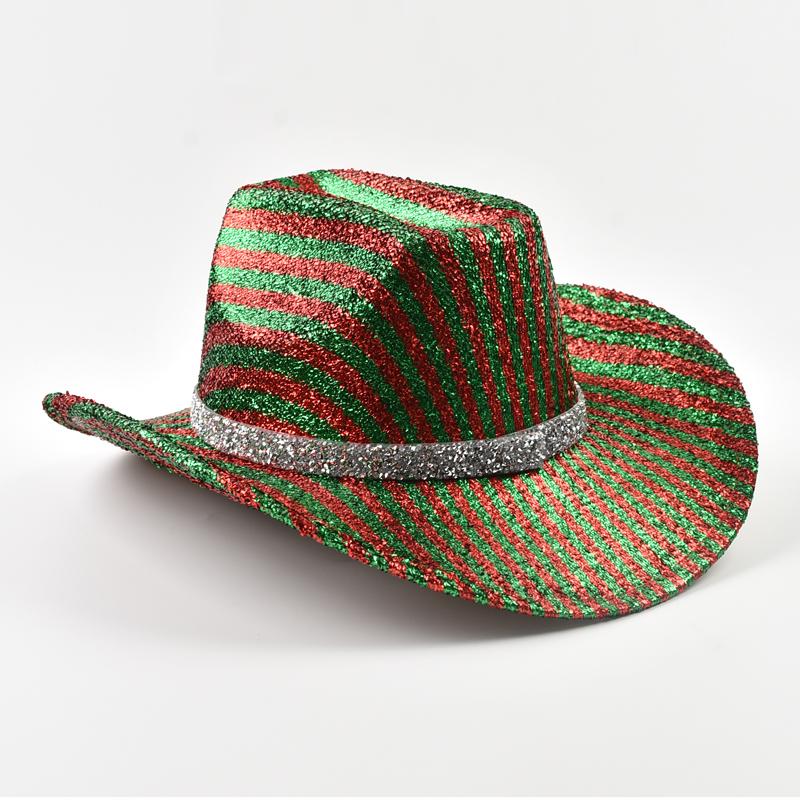 Women Men Cowgirl Hat Wide Brim Western Hats for Christmas Day Party Wedding Carnival Rave Party Travel