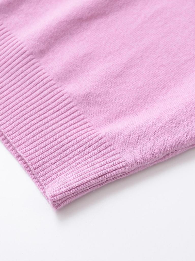 2024 Winter Women's European & American Fashion: Simple Versatile Turn-Down Collar Short Sleeve Knitwear