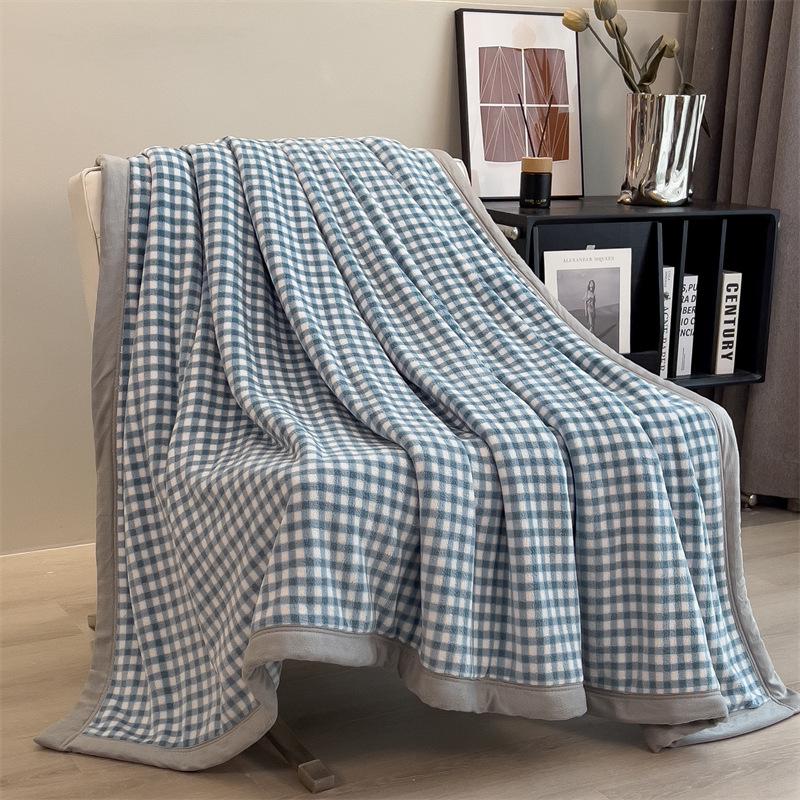 Pluche melkvliesdeken met hoog gramsgewicht: Dubbelzijdige, Dikke, Warme Bank/Slaapbank Plaid