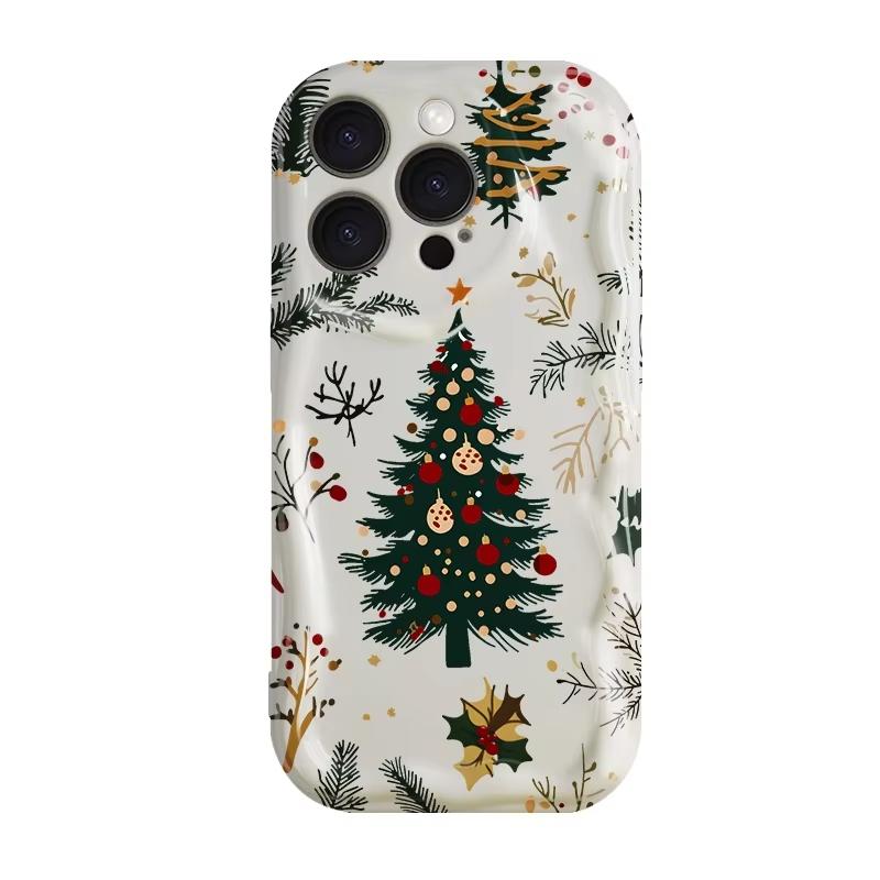 Christmas Celebration Tree Phone Case For iPhone 17 16 15 14 13 12 11 Pro Max XS XR 7 8 Plus SE2 16E 17Air Shockproof Soft Cover