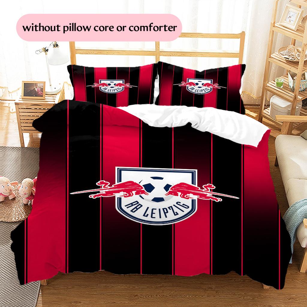 RasenBallsport Leipzig Pattern Bedding Quilt Set Home Decoration Gift (1 * duvet cover + 2 * pillowcase without core)
