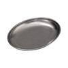 Retro stainless steel oval plate, denier plate, deepened egg plate, old industrial style barbecue  snack plate, vegetable