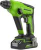 Аккумуляторный перфоратор Greenworks GD24SDS1K2 Schlagbohrer 24V 1,2J SDS-Plus, 2Ah Akku (3803107UA)